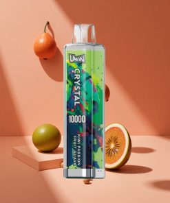 UWIN Crystal 10000 Puffs Киви Пъшен Фрукт Гуава българия вейпове RGB светлини 18ml