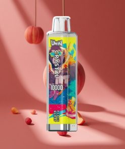 UWIN Crystal 10000 Пуфове Праскова-Годи българия вейпове RGB светлини 18ml