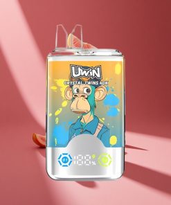 UWIN Crystal Twins 40000 Пуфове Боровинка Малина Череша Лед българия вейпове Двойни Аромати 32мл Тип-C